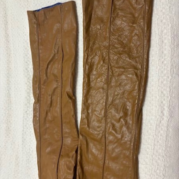 Vintage Leather Bell Bottom Pants - Picture 1 of 3